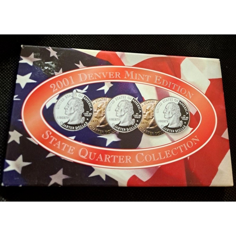 2001 DENVER MINT EDITION STATE QUARTER COLLECTION SET WITH COA! e8008TXX